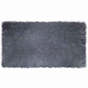 Vloerkleed schapenvacht 60x110 cm antraciet polyester