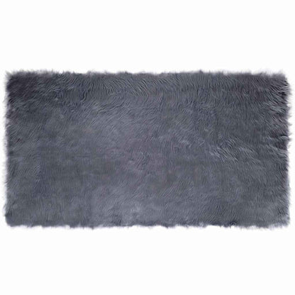 Nepleer Schapenvacht Tapijt Antraciet 60 x 110 cm Polyester