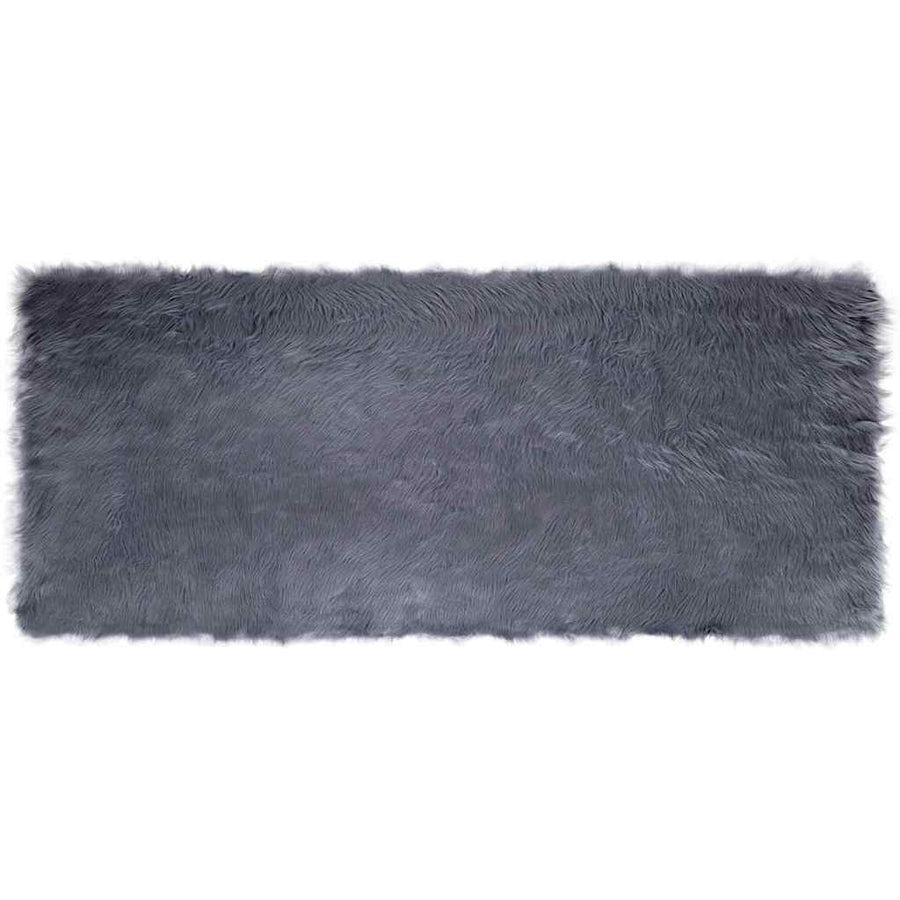 Nepleer Schapenvacht Tapijt Antraciet 80 x 200 cm Polyester