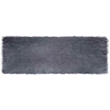 Nepleer Schapenvacht Tapijt Antraciet 80 x 250 cm Polyester