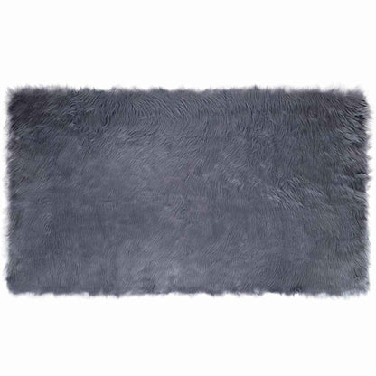 Nepleer Schapenvacht Tapijt Antraciet 100 x 200 cm Polyester