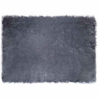 Faux Sheepskin Rug Tafalla Anthracite 120 x 170 cm