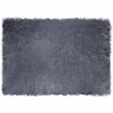Nepleer Schapenvacht Tapijt Antraciet 120 x 170 cm Polyester