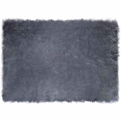 Nepleer Schapenvacht Tapijt Antraciet 120 x 170 cm Polyester