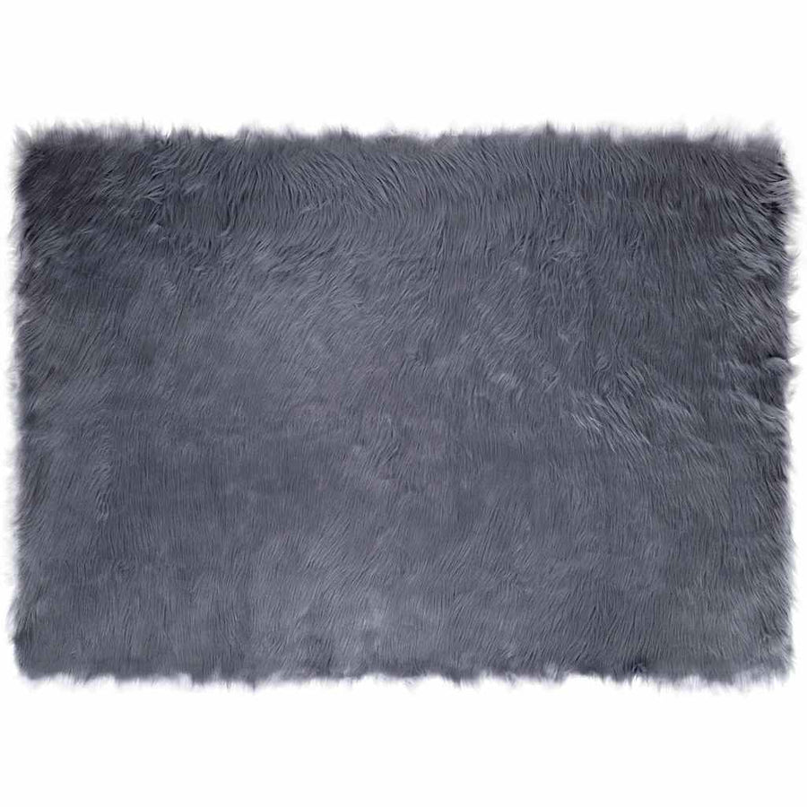 Nepleer Schapenvacht Tapijt Antraciet 120 x 170 cm Polyester