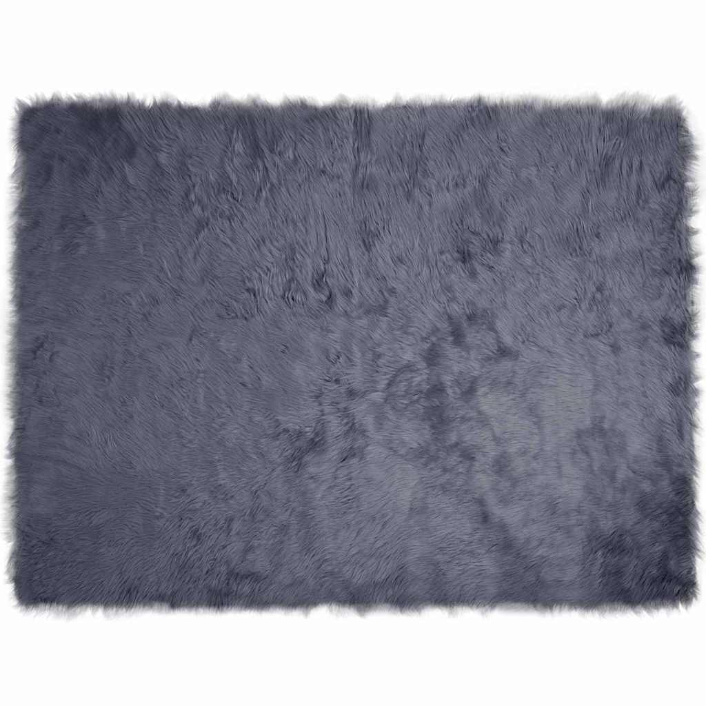 Nepleer Schapenvacht Tapijt Antraciet 160 x 230 cm Polyester