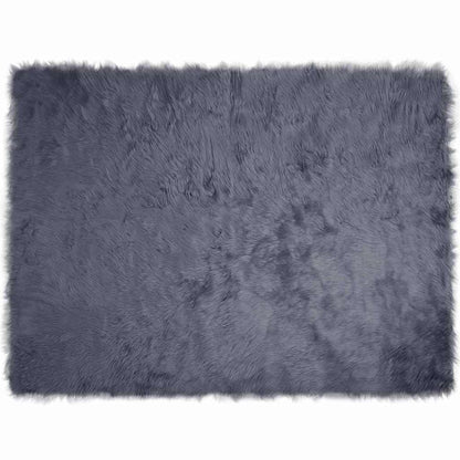 Nepleer Schapenvacht Tapijt Antraciet 160 x 230 cm Polyester