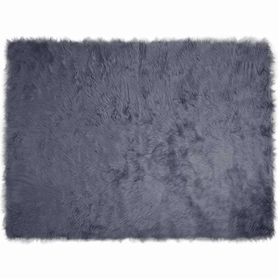 Nepleer Schapenvacht Tapijt Antraciet 160 x 230 cm Polyester