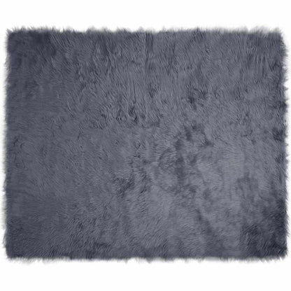 Nepleer Schapenvacht Tapijt Antraciet 200 x 280 cm Polyester