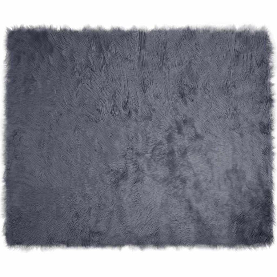 Nepleer Schapenvacht Tapijt Antraciet 200 x 280 cm Polyester