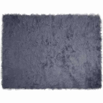 Nepleer Schapenvacht Tapijt Antraciet 240 x 340 cm Polyester