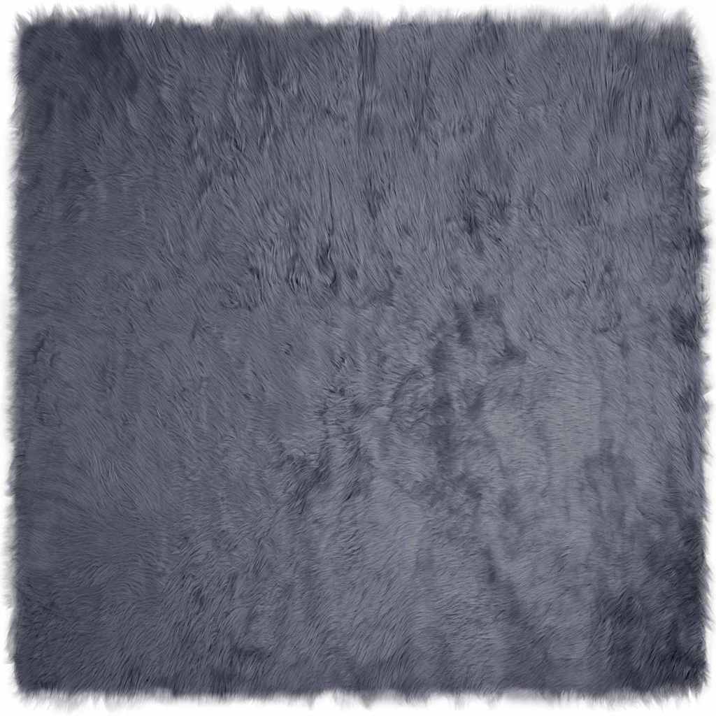 Nepleer Schapenvacht Tapijt Antraciet 200 x 200 cm Polyester