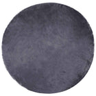 Faux Sheepskin Rug Tafalla Anthracite Ø 200 cm Polyester