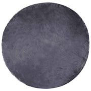 Nep schapenvacht tapijt rond 200 cm antraciet polyester