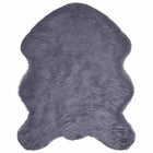 Nep schapenvacht tapijt 50x80 cm antraciet polyester