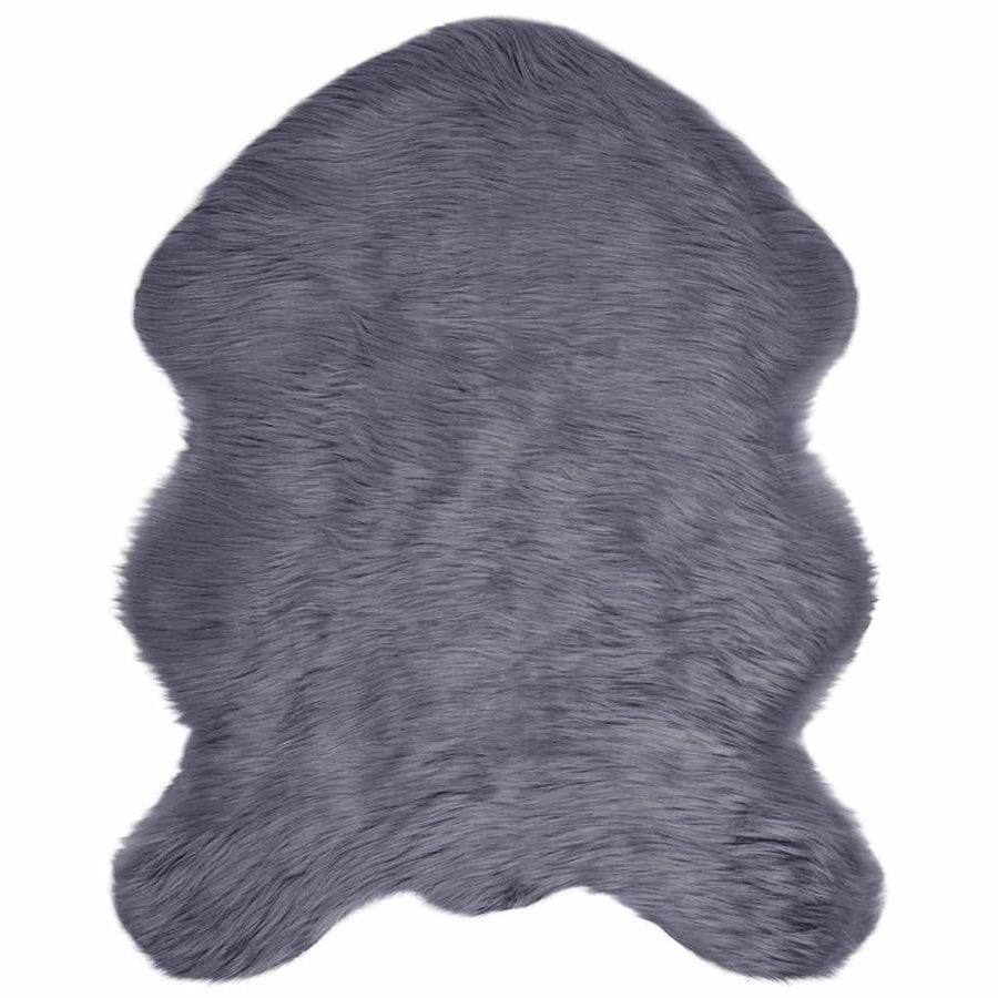 Nepleer Schapenvacht Tapijt Antraciet 50 x 80 cm Polyester