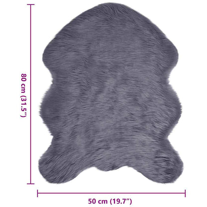 Nepleer Schapenvacht Tapijt Antraciet 50 x 80 cm Polyester