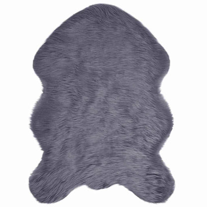Nepleer Schapenvacht Tapijt Antraciet 60 x 90 cm Polyester