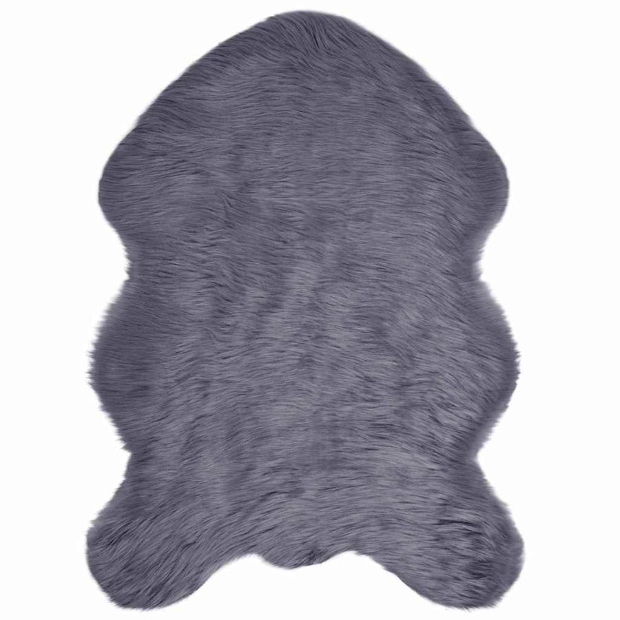 Nepleer Schapenvacht Tapijt Antraciet 60 x 90 cm Polyester