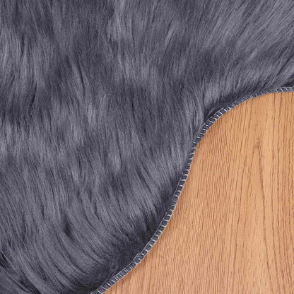 Nepleer Schapenvacht Tapijt Antraciet 80 x 120 cm Polyester