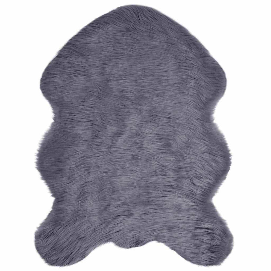 Nepleer Schapenvacht Tapijt Antraciet 80 x 120 cm Polyester