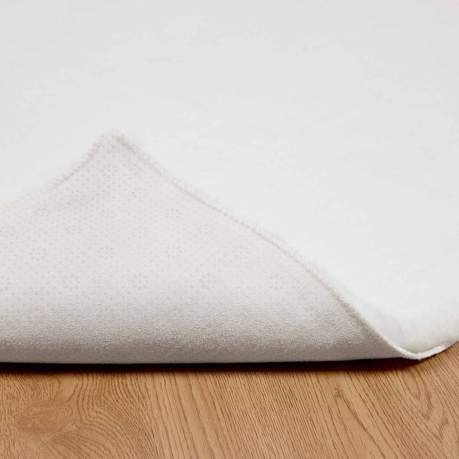Nep Konijnenbont Tapijt Olite Wit 60 x 110 cm Polyester