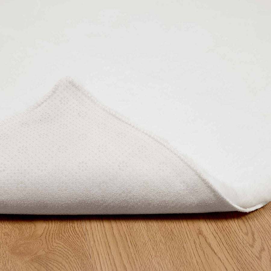 Nep Konijnenbont Tapijt Olite Wit 60 x 110 cm Polyester