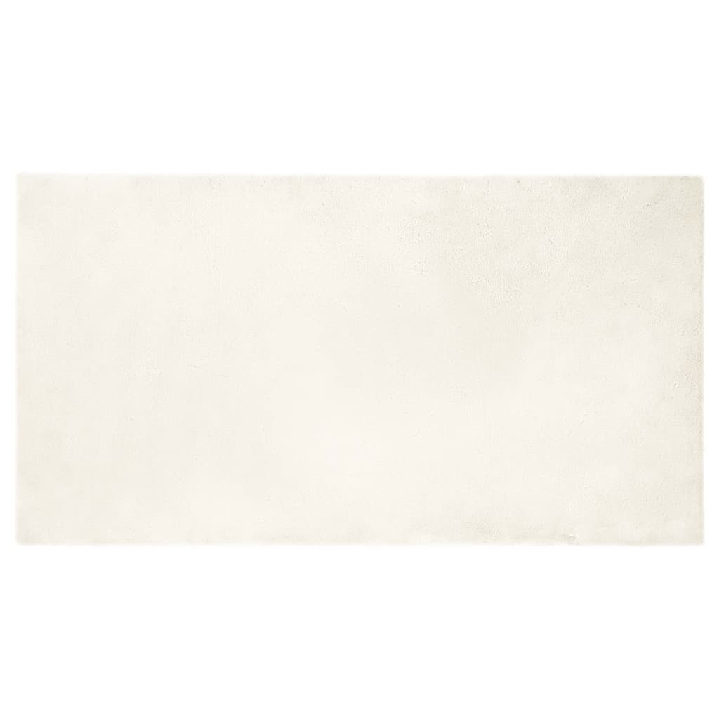 Nep Konijnenbont Tapijt Wit 80 x 150 cm Polyester