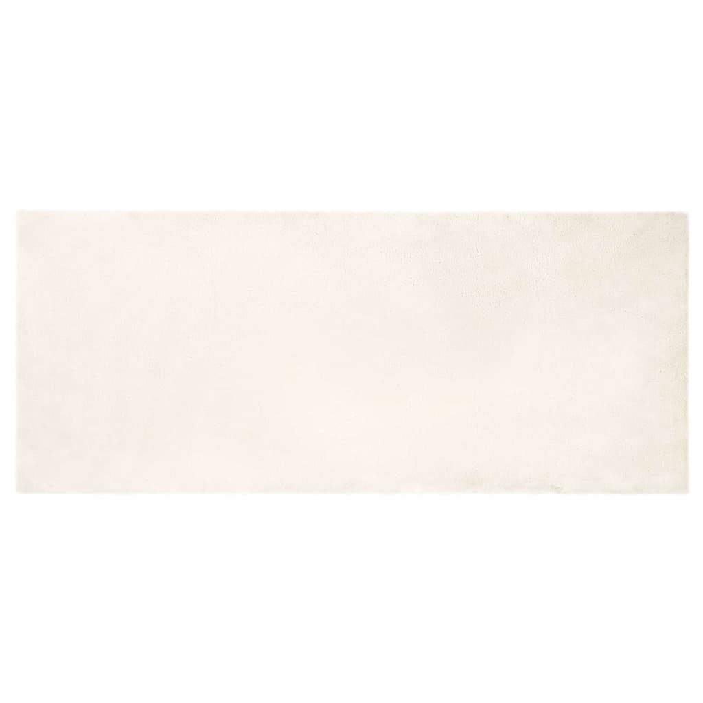 Nep Konijnenbont Tapijt Wit 80 x 200 cm Polyester