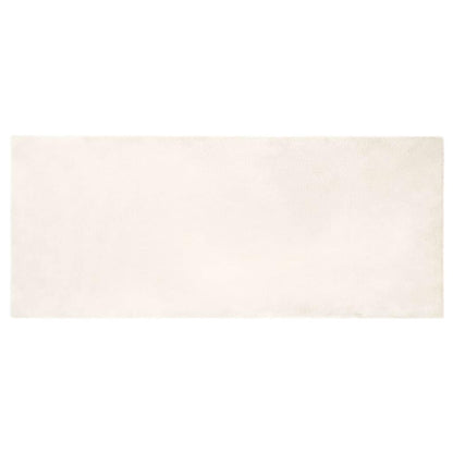 Nep Konijnenbont Tapijt Wit 80 x 200 cm Polyester