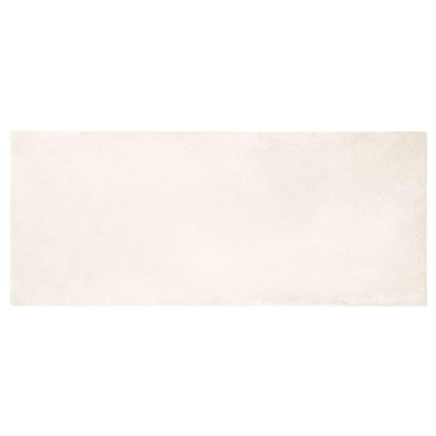 Nep Konijnenbont Tapijt Wit 80 x 200 cm Polyester