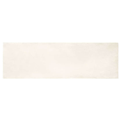 Nep Konijnenbont Tapijt Wit 80 x 250 cm Polyester