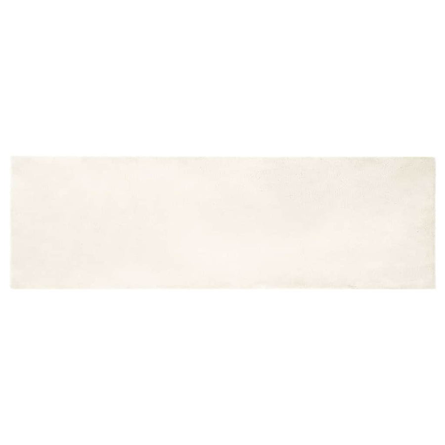 Nep Konijnenbont Tapijt Wit 80 x 250 cm Polyester