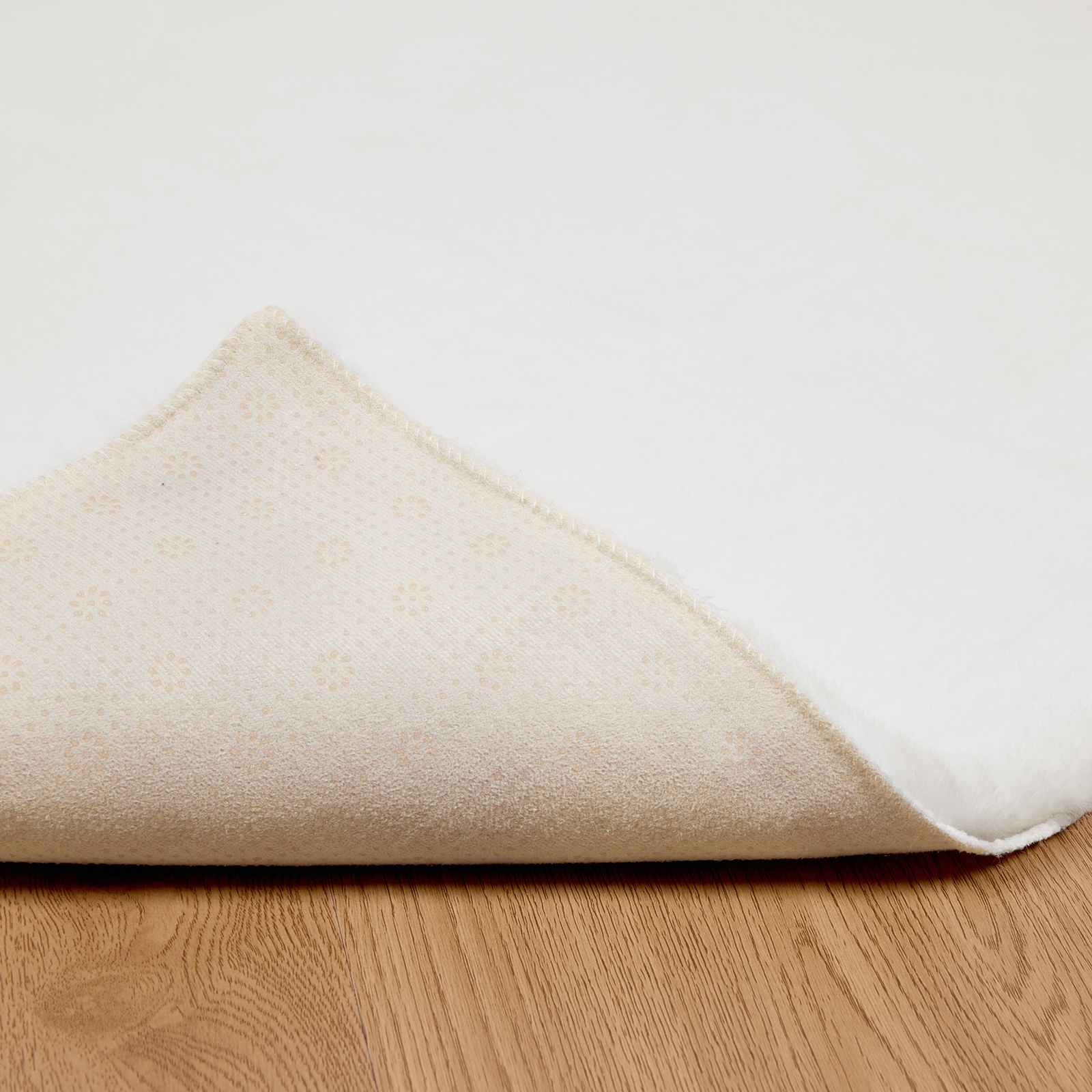 Nep Konijnenbont Tapijt Olite Wit 100 x 200 cm Polyester