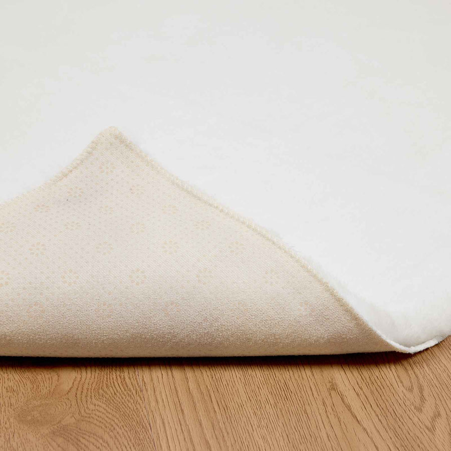 Nep Konijnenbont Tapijt Olite Wit 100 x 200 cm Polyester