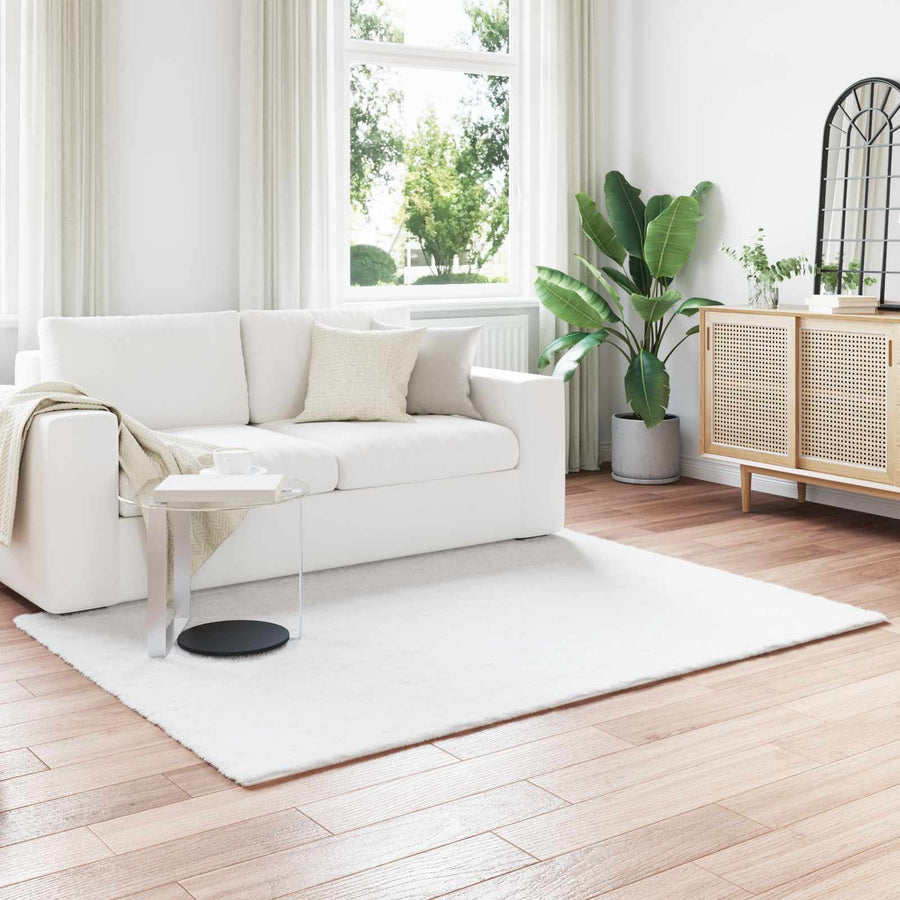 Nep Konijnenbont Tapijt Olite Wit 160 x 230 cm Polyester
