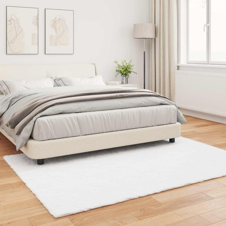 Nep Konijnenbont Tapijt Olite Wit 160 x 230 cm Polyester