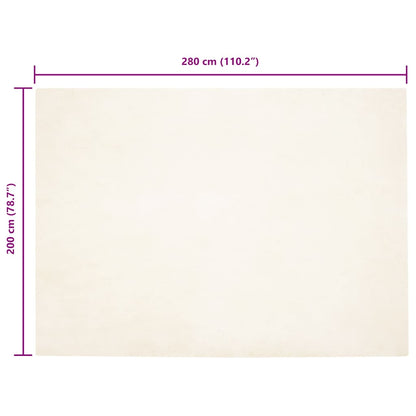 Nep Konijnenbont Tapijt Wit 200 x 280 cm Polyester