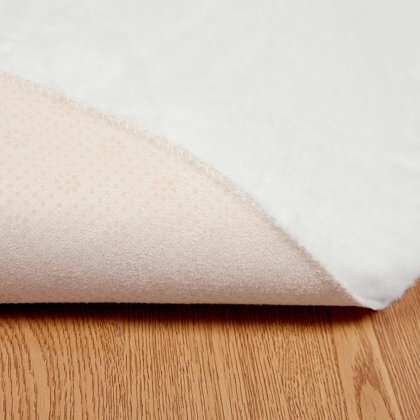 Nep Konijnenbont Tapijt Olite Wit Ø 100 cm Polyester