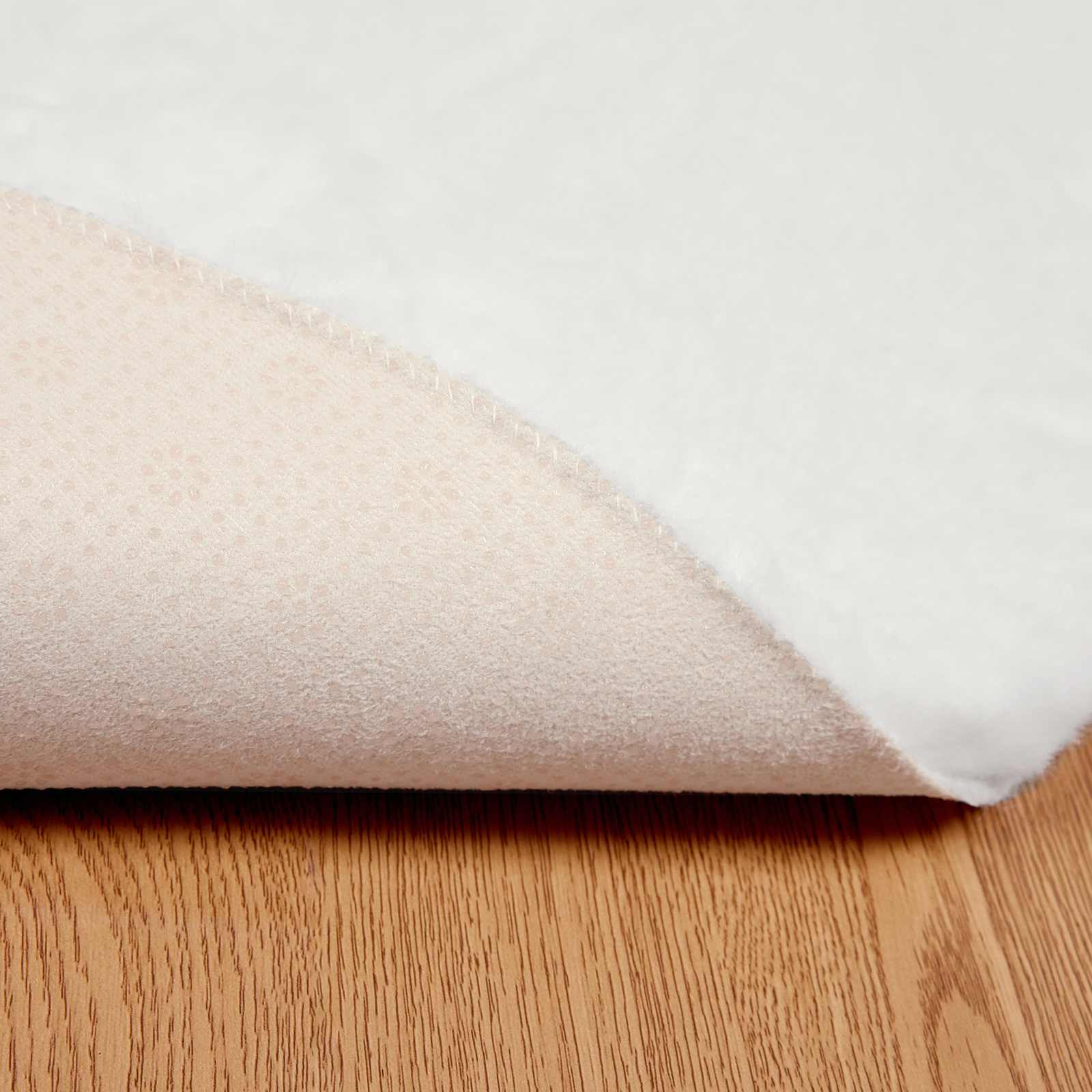 Nep Konijnenbont Tapijt Olite Wit Ø 100 cm Polyester