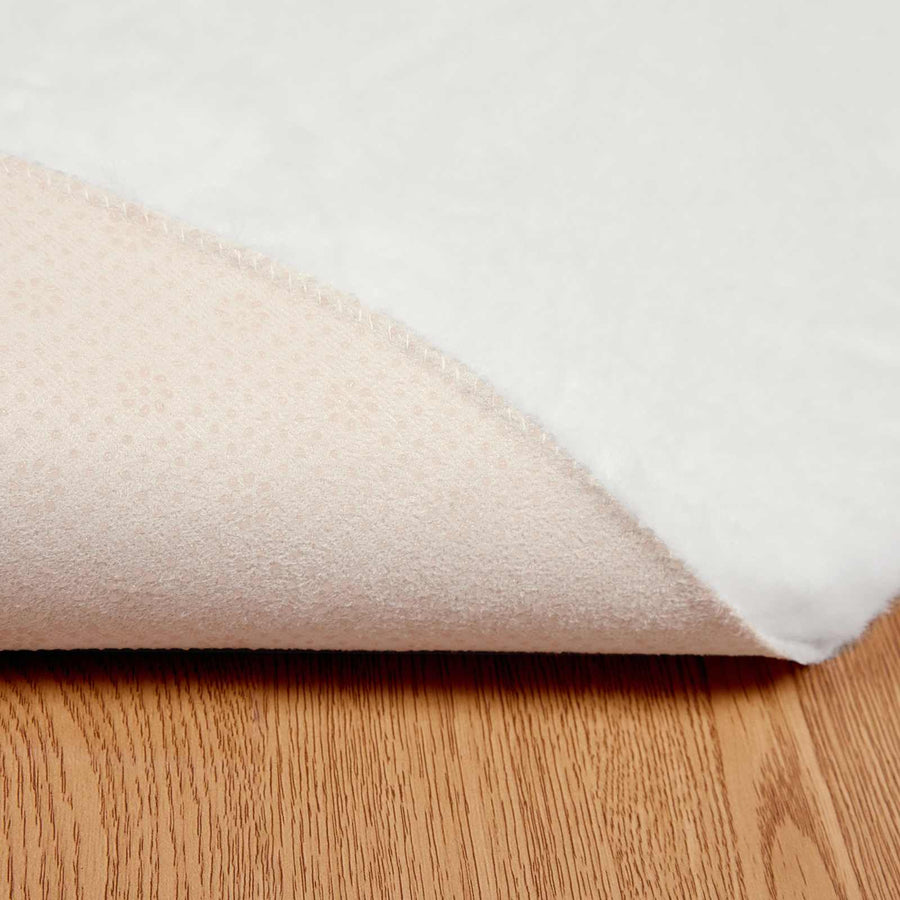 Nep Konijnenbont Tapijt Olite Wit Ø 100 cm Polyester