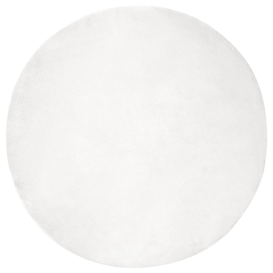 Nep Konijnenbont Tapijt Olite Wit Ø 100 cm Polyester