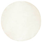 Vloerkleed nepbont rond Ø 120 cm wit
