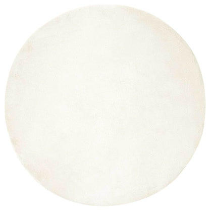 Nep Konijnenbont Tapijt Wit Ø 120 cm Polyester