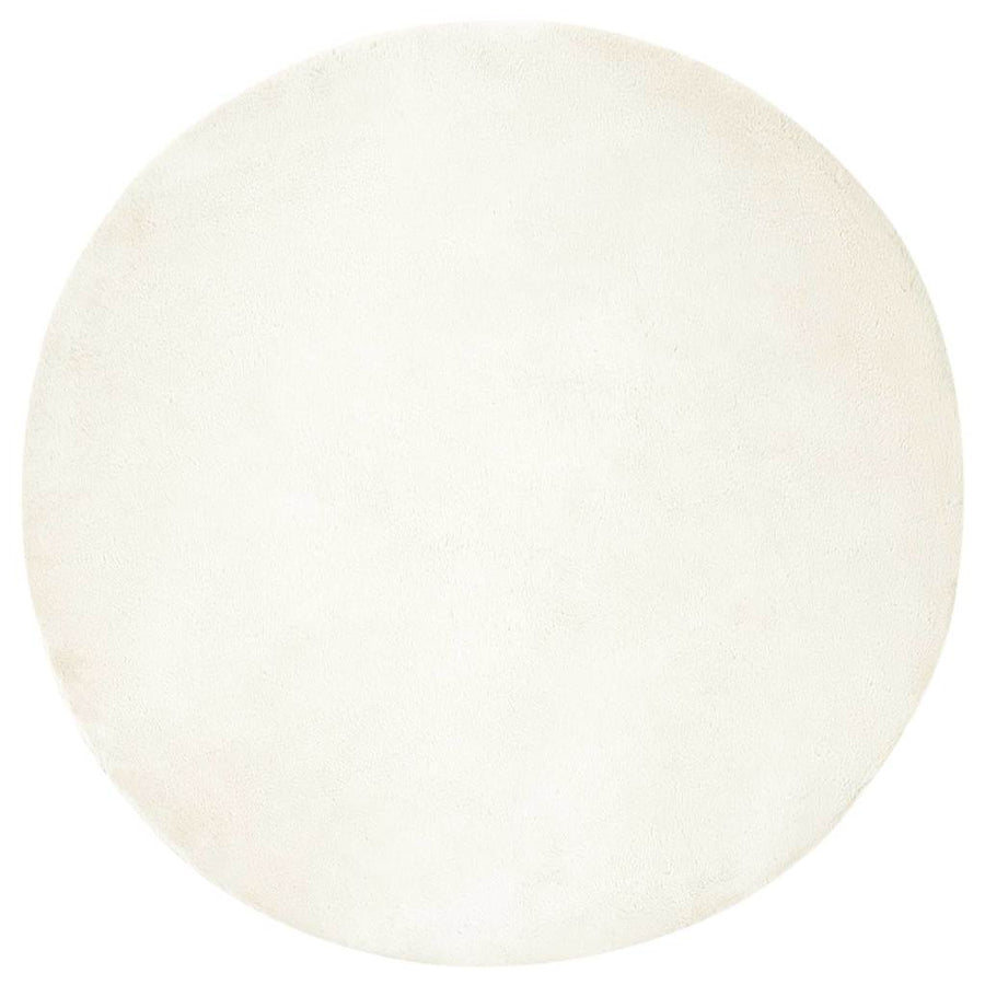 Nep Konijnenbont Tapijt Wit Ø 200 cm Polyester