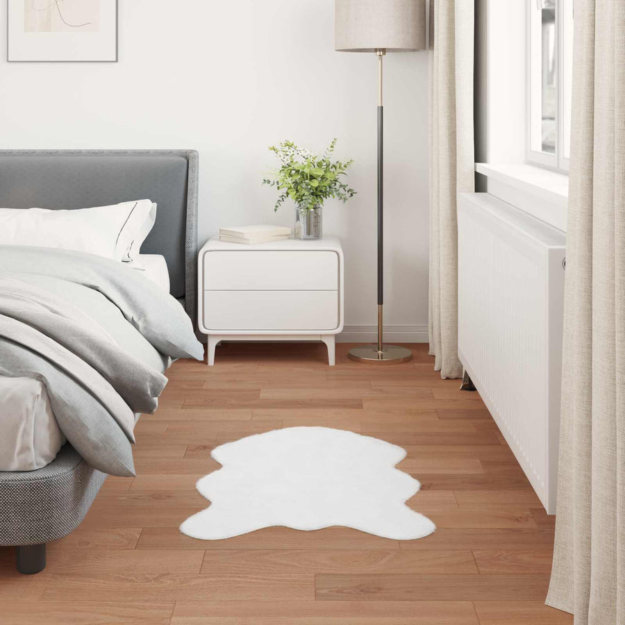Nep Konijnenbont Tapijt Olite Wit 50 x 80 cm Polyester