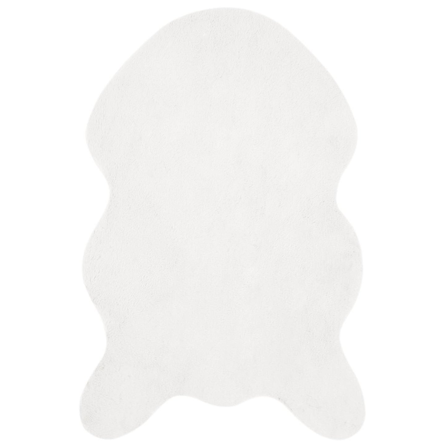 Nep Konijnenbont Tapijt Olite Wit 50 x 80 cm Polyester