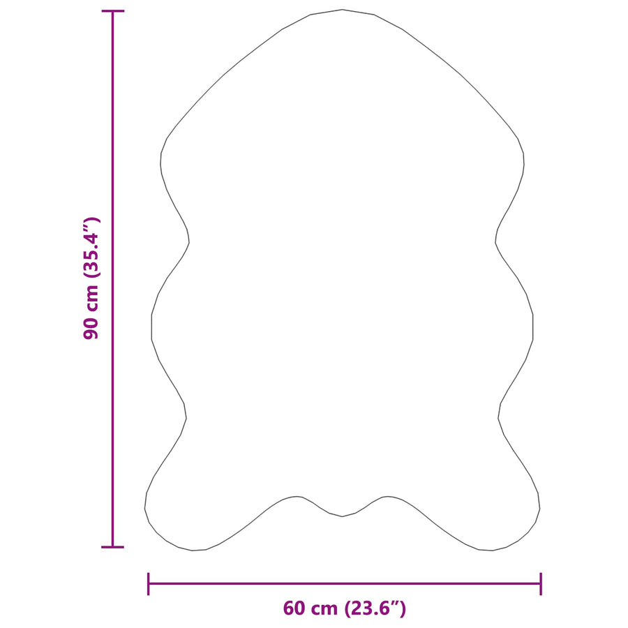 Nep Konijnenbont Tapijt Olite Wit 60 x 90 cm Polyester