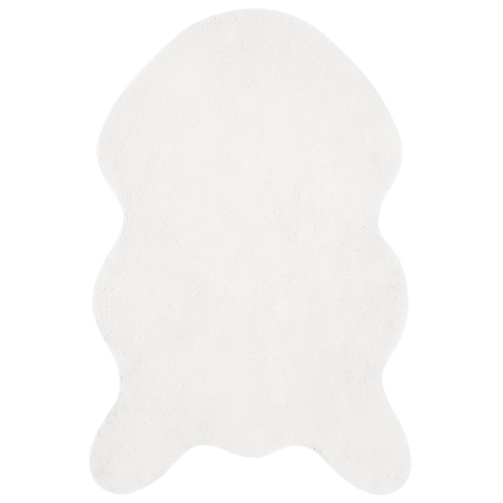 Nep Konijnenbont Tapijt Olite Wit 60 x 90 cm Polyester