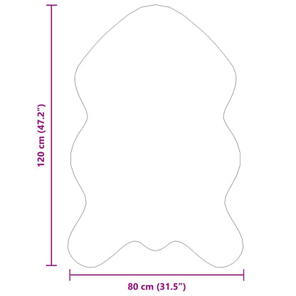 Nep Konijnenbont Tapijt Olite Wit 80 x 120 cm Polyester